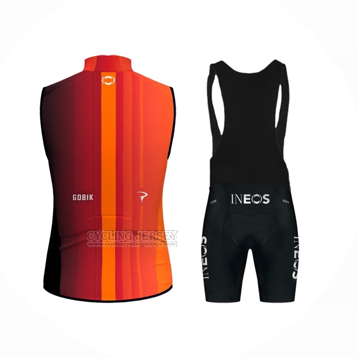 2024 Wind Vest Ineos Grenadiers Red Black And Bib Short